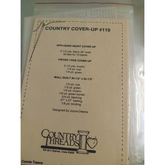 Country Cover Up #119 Country Threads - Picture 2 of 2